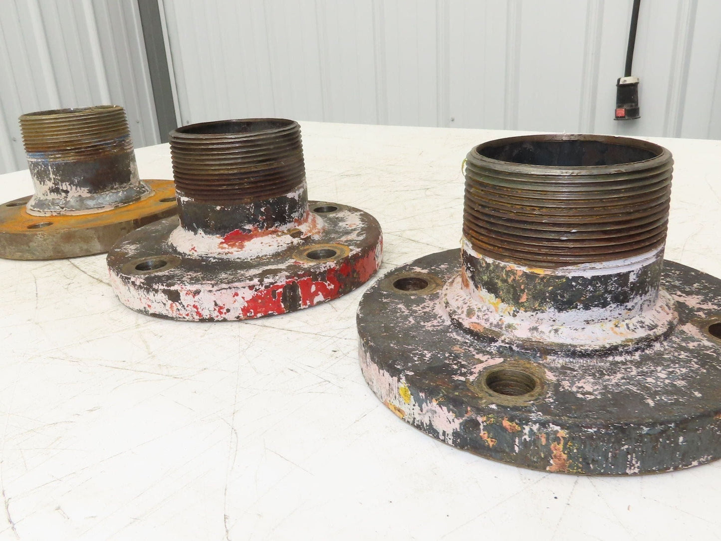 Weldbend 3" Butt Weld Flange x 3" NPT Pipe Nipple 4"Height #150 Lot of 3
