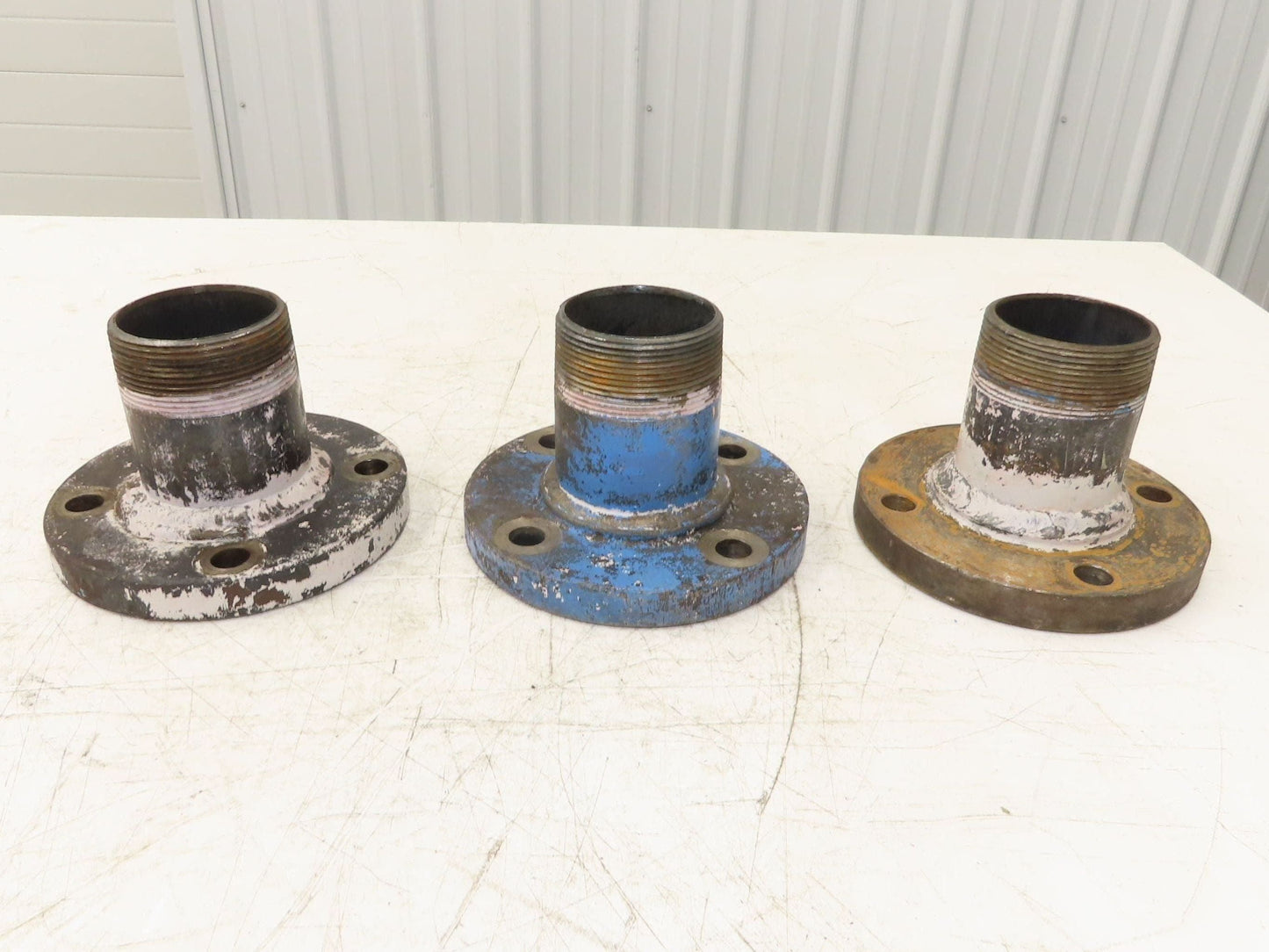 Weldbend 3" Butt Weld Flange x 3" NPT Pipe Nipple 5"Height #150 Lot of 3
