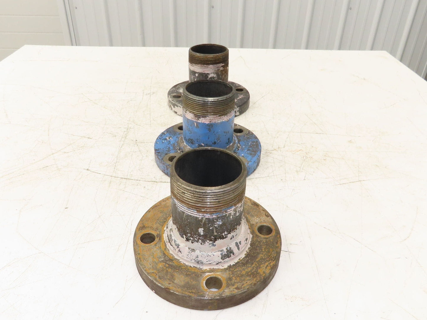 Weldbend 3" Butt Weld Flange x 3" NPT Pipe Nipple 5"Height #150 Lot of 3