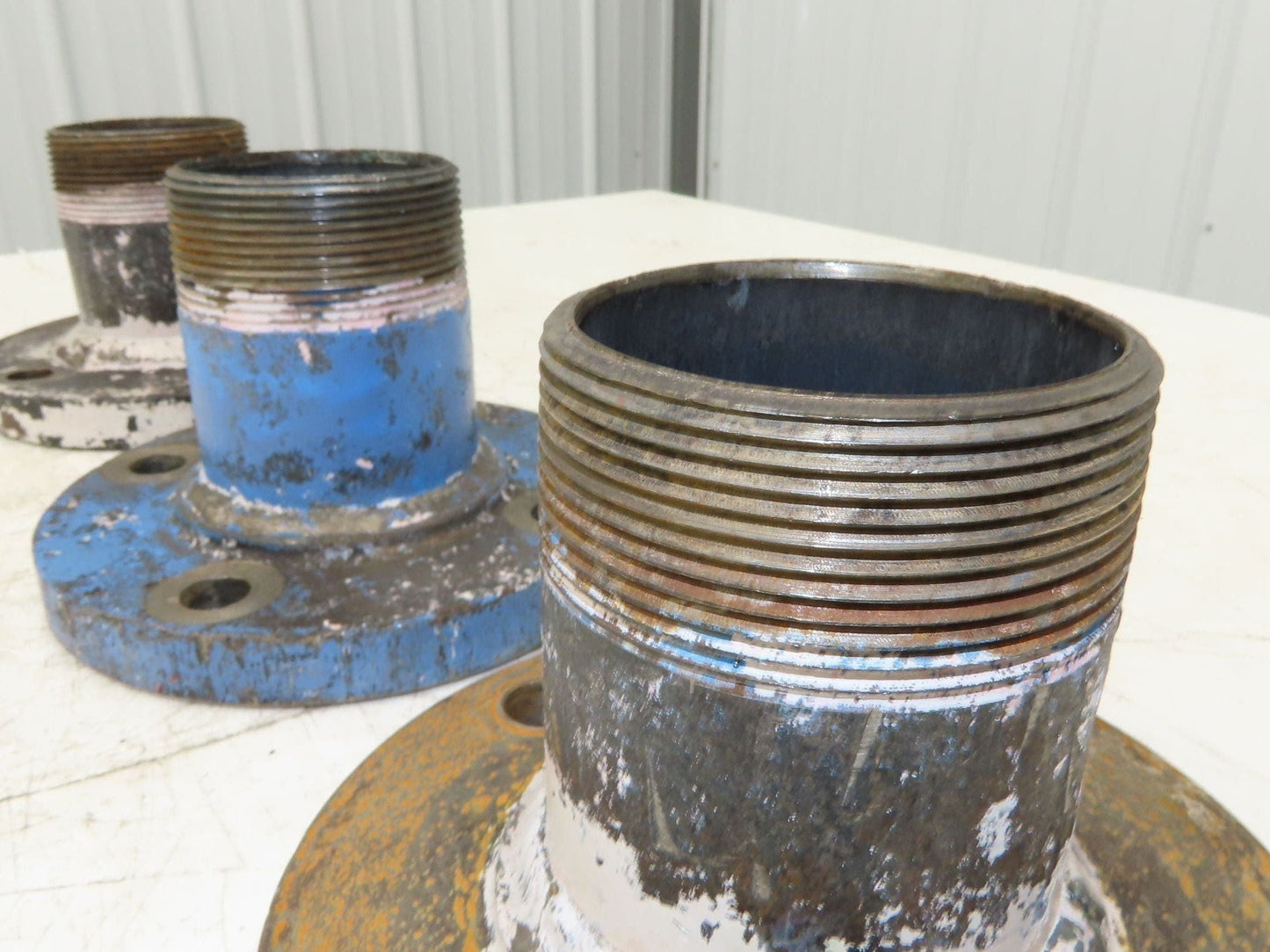 Weldbend 3" Butt Weld Flange x 3" NPT Pipe Nipple 5"Height #150 Lot of 3