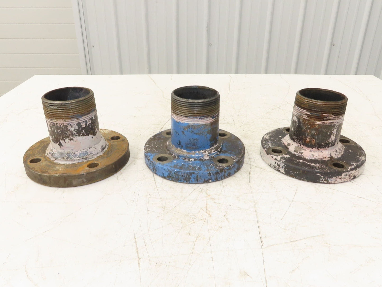 Weldbend 3" Butt Weld Flange x 3" NPT Pipe Nipple 5"Height #150 Lot of 3