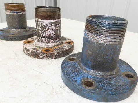 Weldbend 3" Butt Weld Flange x 3" NPT Pipe Nipple 6"Height #150 Lot of 3