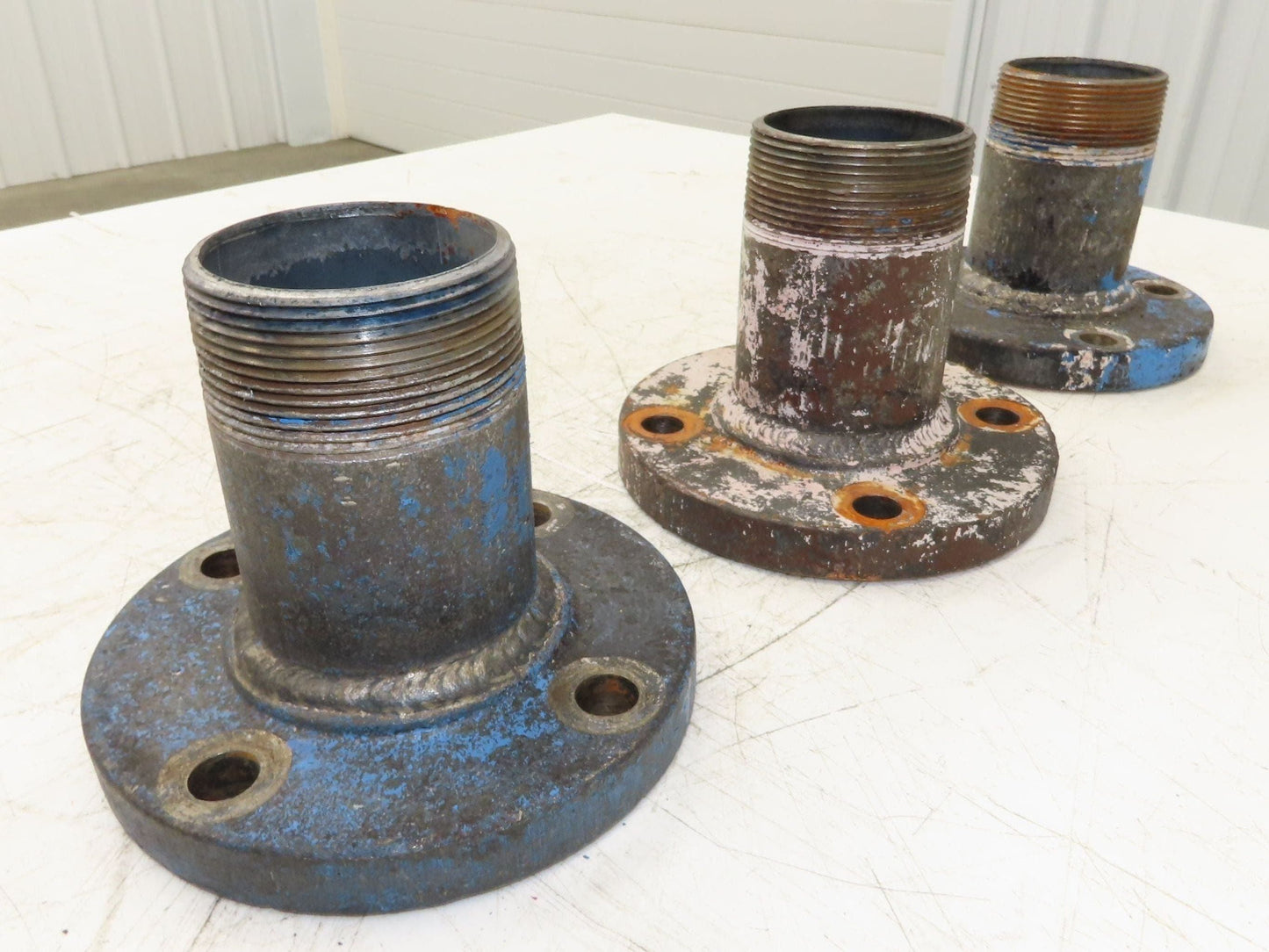 Weldbend 3" Butt Weld Flange x 3" NPT Pipe Nipple 6"Height #150 Lot of 3