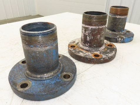 Weldbend 3" Butt Weld Flange x 3" NPT Pipe Nipple 6"Height #150 Lot of 3