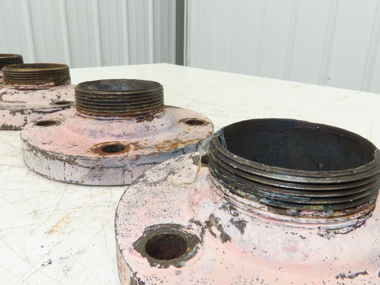 Weldbend 3" Butt Weld Flange x 3" NPT Pipe Nipple #150 Lot of 4