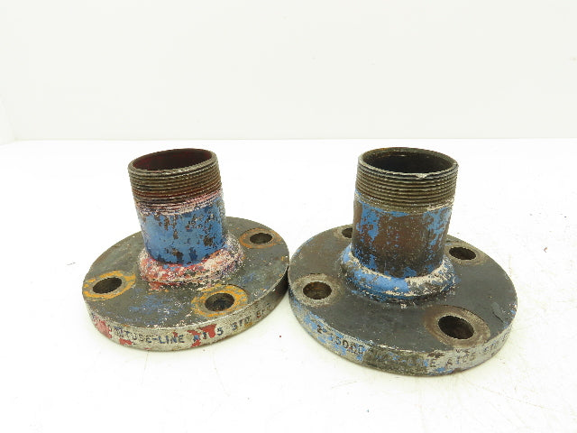 Tube-Line 2" Butt Weld Flange x 2" NPT Pipe Nipple #150 Lot of 4