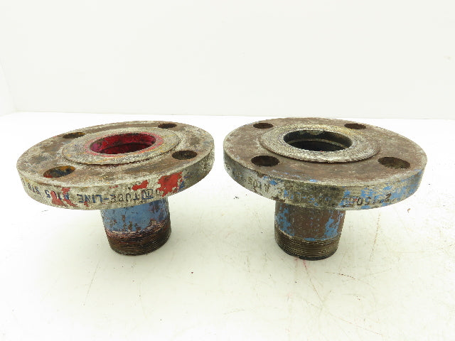 Tube-Line 2" Butt Weld Flange x 2" NPT Pipe Nipple #150 Lot of 4