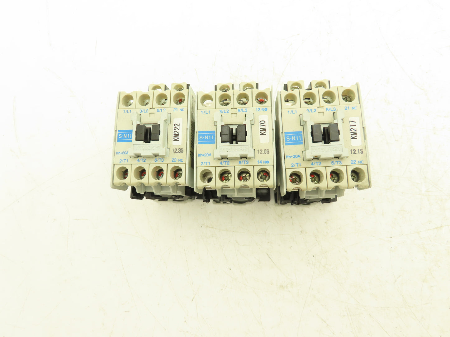 Mitsubishi Electric S-N11 Contactor 7.5Hp 20A 600VAC Lot of 3