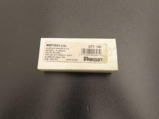 Panduit MMP350H-CAL Aluminum Marker Plate Box of 100 Pcs