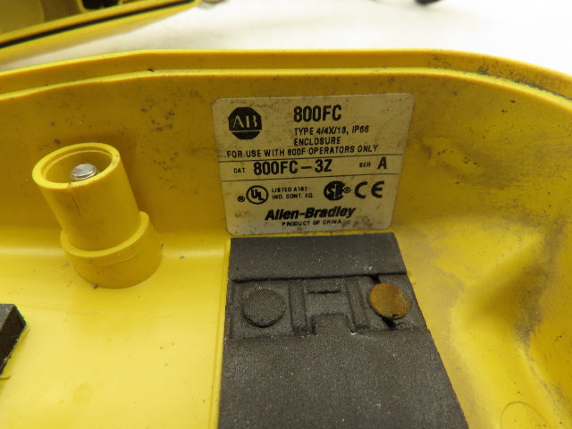 Allen Bradley 800FC-3Z Pendant Station 2 pushbutton Forward Reverse with E-Stop