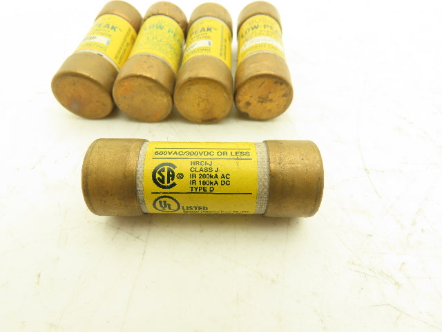 Bussman LPJ-20SP Low-Peak Dual Element Time Delay Fuse 20A 600Vac Lot of 5