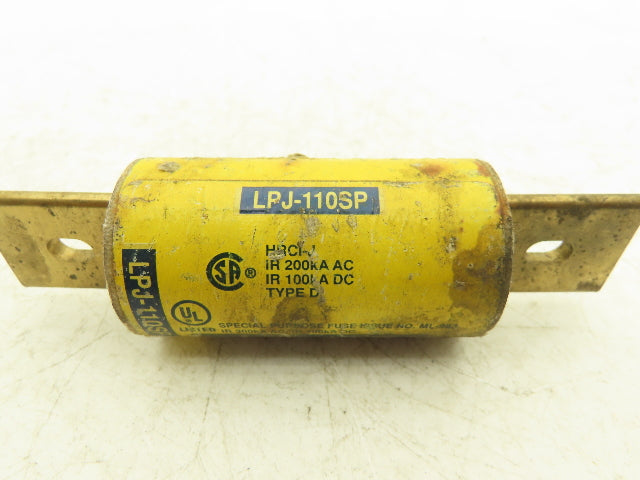 Bussman LPJ-110SP Low-Peak Dual Element Time Delay Fuse 110A 600Vac