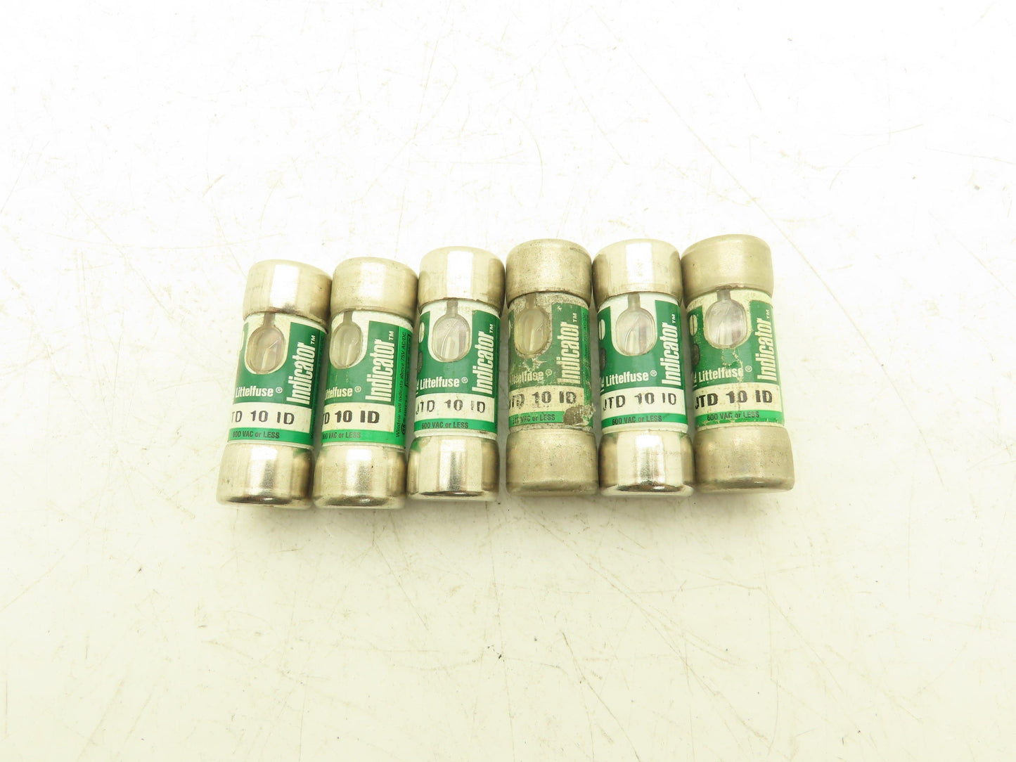 Littelfuse JTD 10 ID Indicator Fuse 10A 600Vac Class J Lot of 6