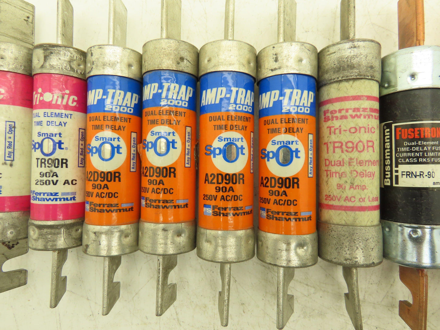 Dual Element Time Delay Fuse 90A 600VAC Class RK5 Mixed Brand Lot of 16