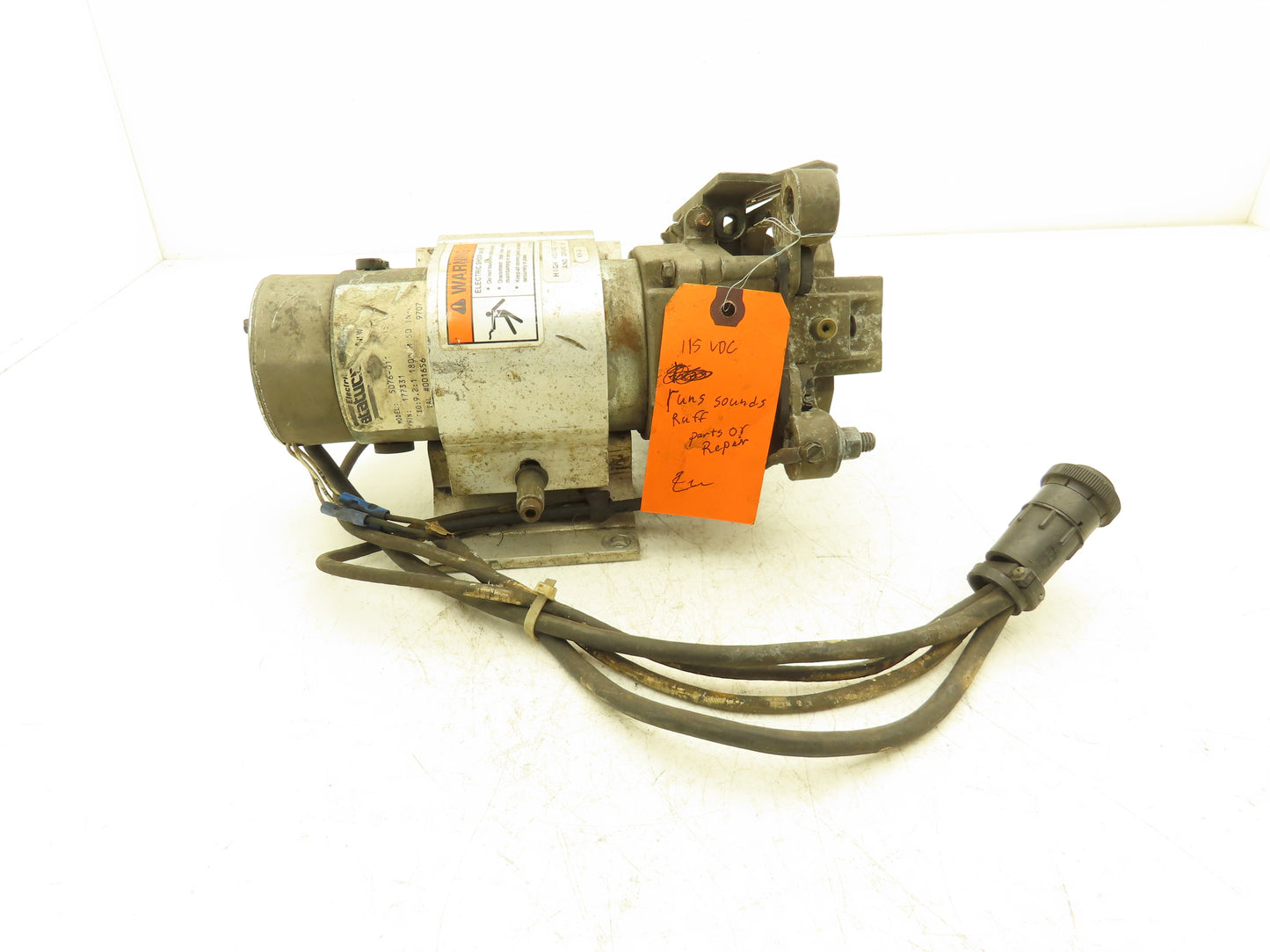 Miller/Stature 5076-011 Welder Wire Motor Feeder Only 115V Rough sounding Motor