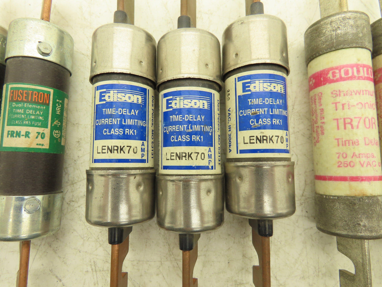 Time Delay Fuse 70A 250VAC Class RK1 RK5 Mixed Brand Lot of 8