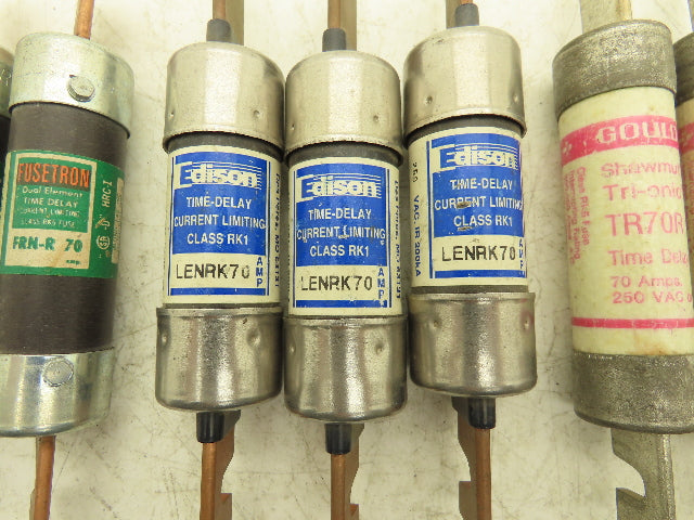 Time Delay Fuse 70A 250VAC Class RK1 RK5 Mixed Brand Lot of 8