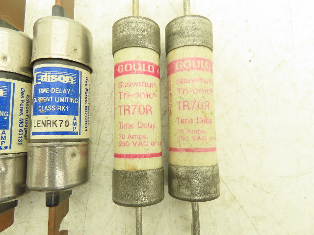 Time Delay Fuse 70A 250VAC Class RK1 RK5 Mixed Brand Lot of 8