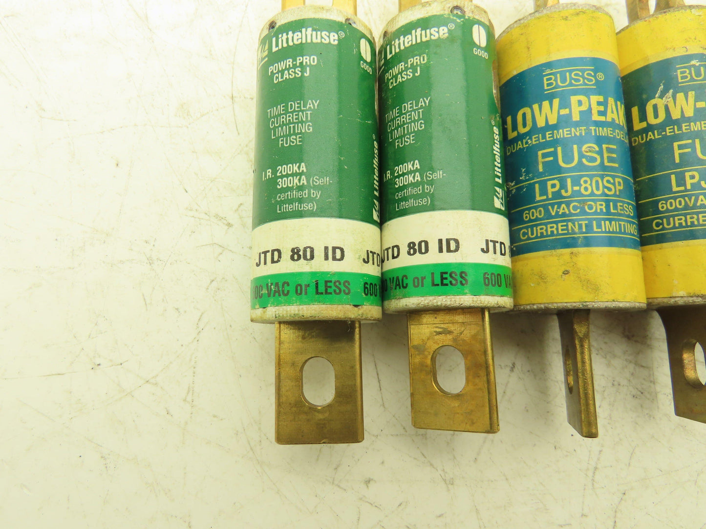 Time Delay Fuse 80A 600VAC Class J Mixed Brand Lot of 8