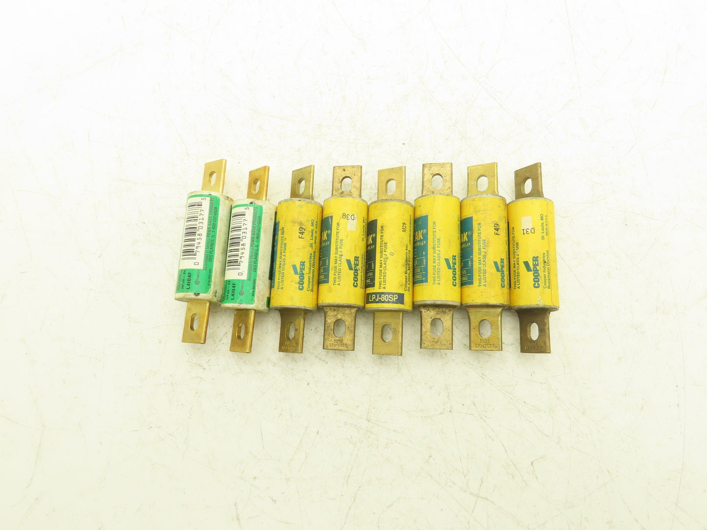 Time Delay Fuse 80A 600VAC Class J Mixed Brand Lot of 8