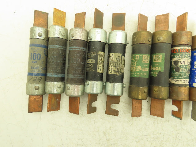 Various Mfr Fuse 100A 250VAC Class H/K5/RK5 Lot of 22