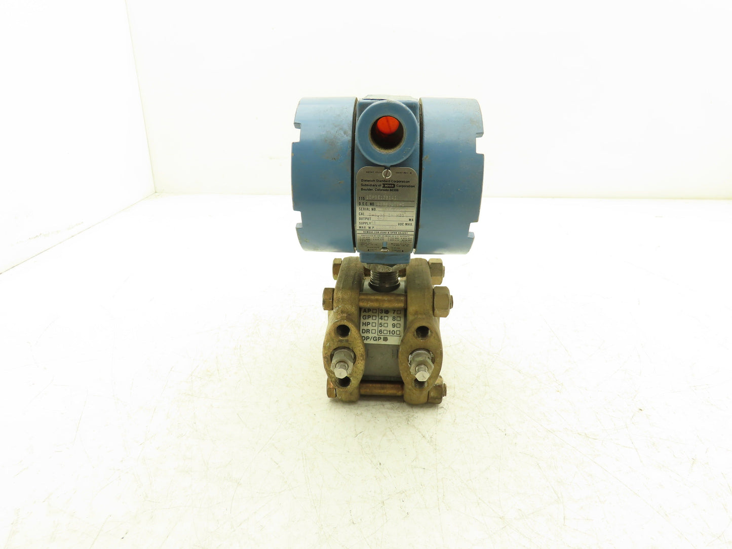 Dieterich 1DP3E12B1A1 Differential Pressure Transmitter 0-6.35 IN-H2O 45vdc Max