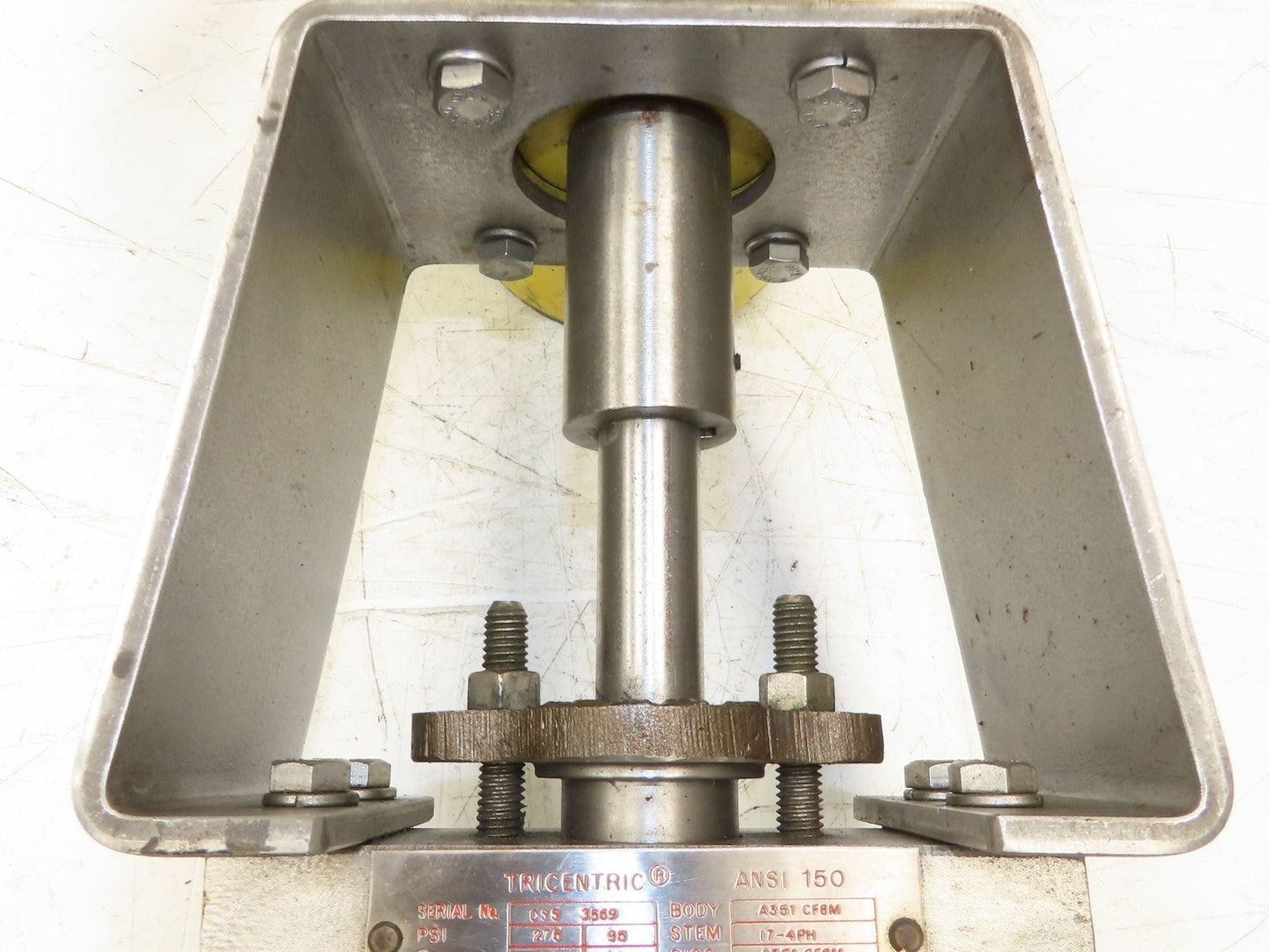 Tricentric 4" Stainless Butterfly Valve 8-Lug + Hytork-425 Actuator & Positioner