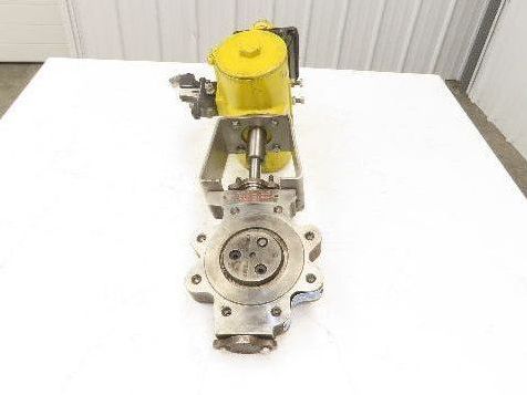 Tricentric 4" Stainless Butterfly Valve 8-Lug + Hytork-425 Actuator & Positioner