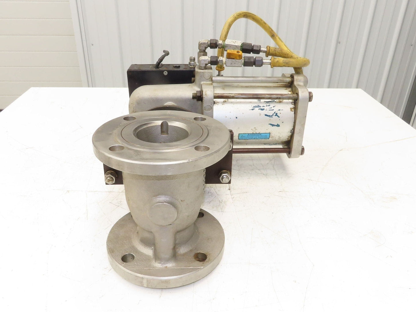 Jamesbury ST-200 3" Stainless Flanged Ball Valve + Air Actuator & Positioner