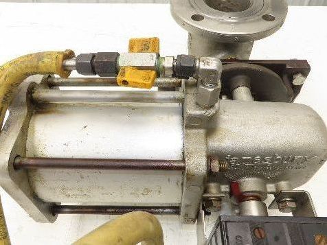 Jamesbury ST-200 3" Stainless Flanged Ball Valve + Air Actuator & Positioner