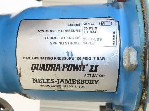 Jamesbury Quadra-Powr II QP1C/M 1" Flanged SS Ball Valve Actuator & Positioner