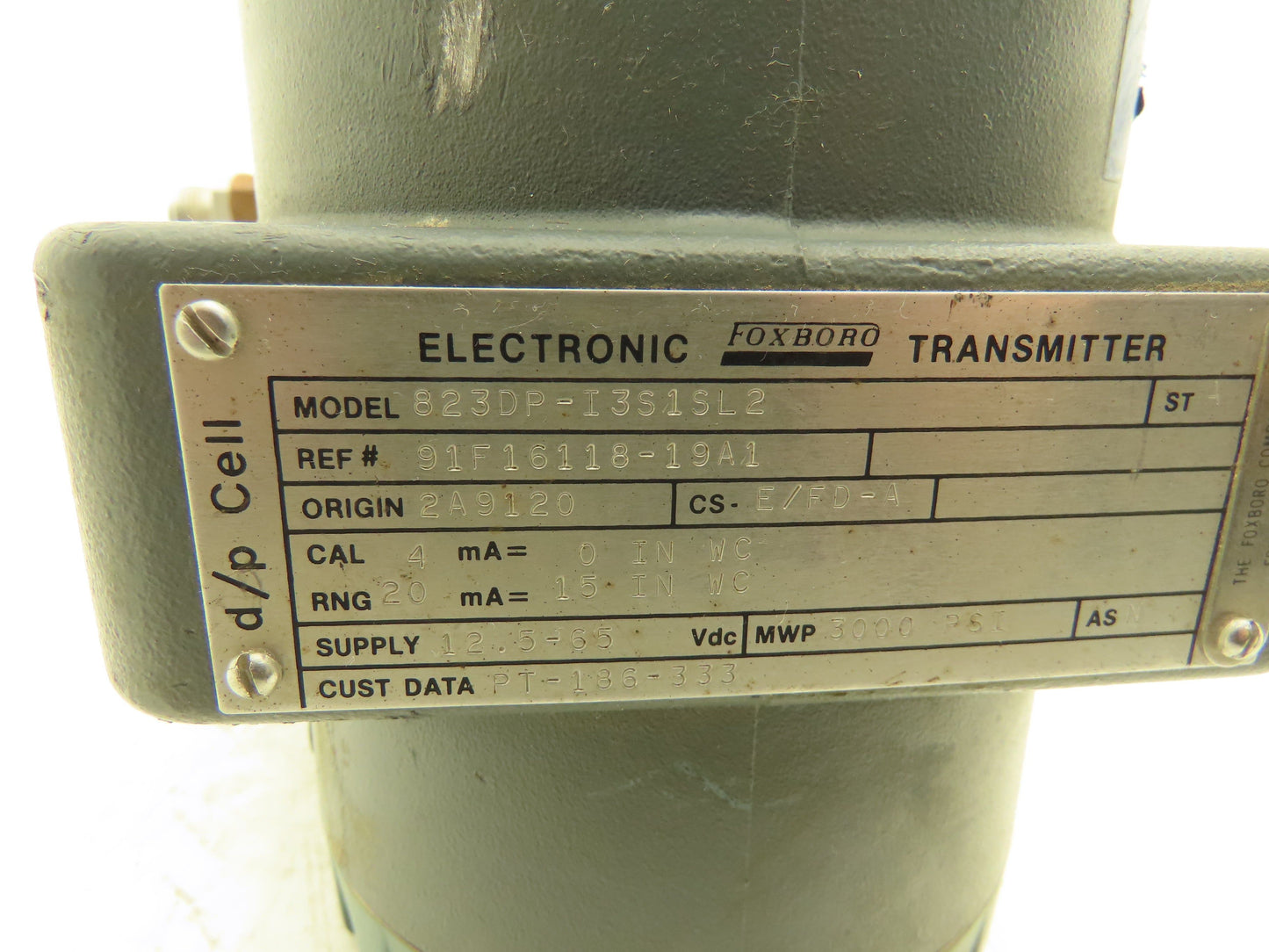 Foxboro 823DP-I3S1SL2 Differential Pressure Transmitter 12-65 VDC