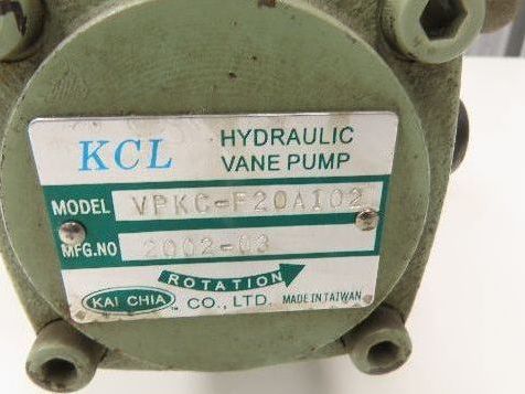 KCL VPKC-F20A102 Hydraulic Vane Pump 20 l/m 250PSI 5GPM 1/2Hp 220/380V 3Ph