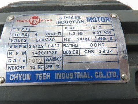 KCL VPKC-F20A102 Hydraulic Vane Pump 20 l/m 250PSI 5GPM 1/2Hp 220/380V 3Ph