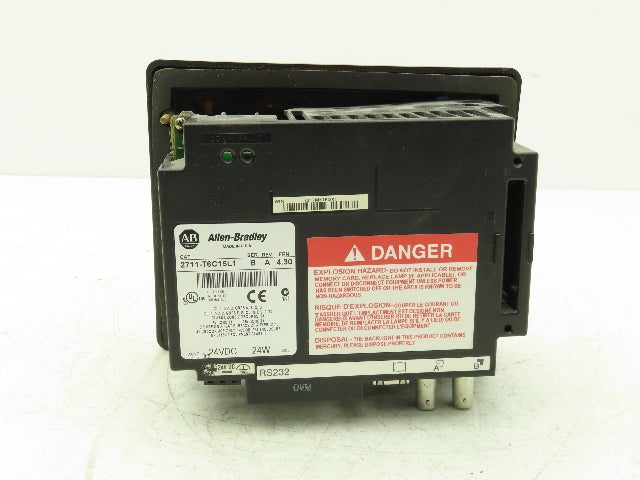 Allen Bradley 2711-T6C15L1 Panelview 600 HMI Control Panel Ser B Rev A FRN 4.30