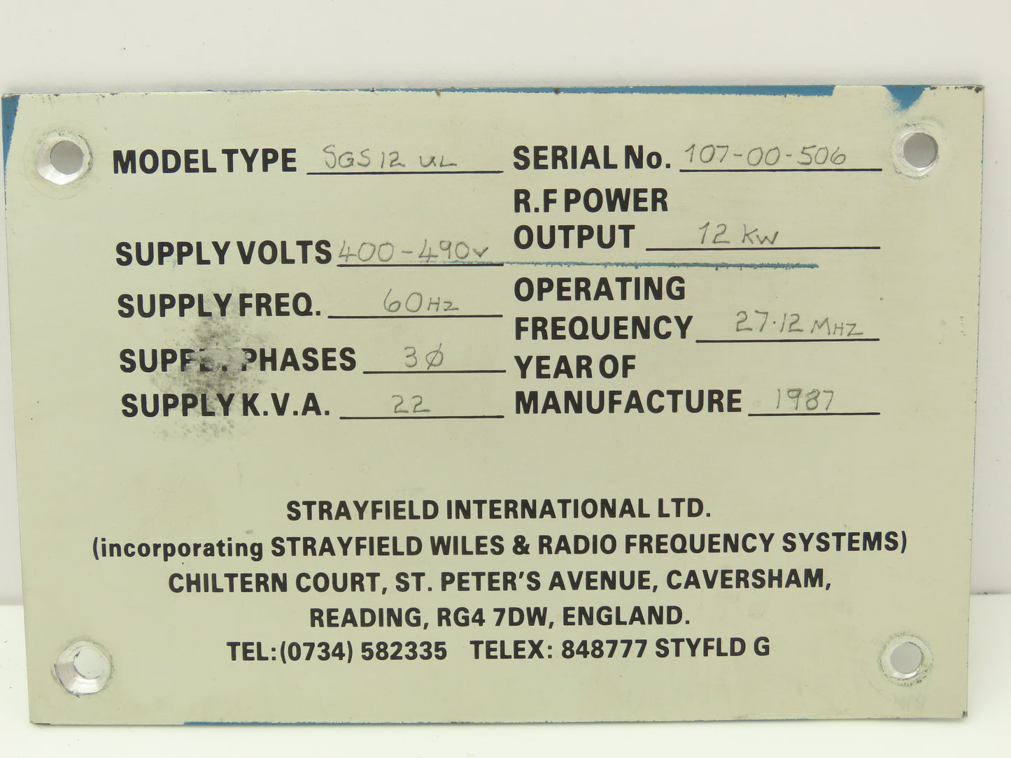 Strayfield 3-00-141 | 15-01-015 ISS1 | CPO 11 85 Relay Circuit Board Switch