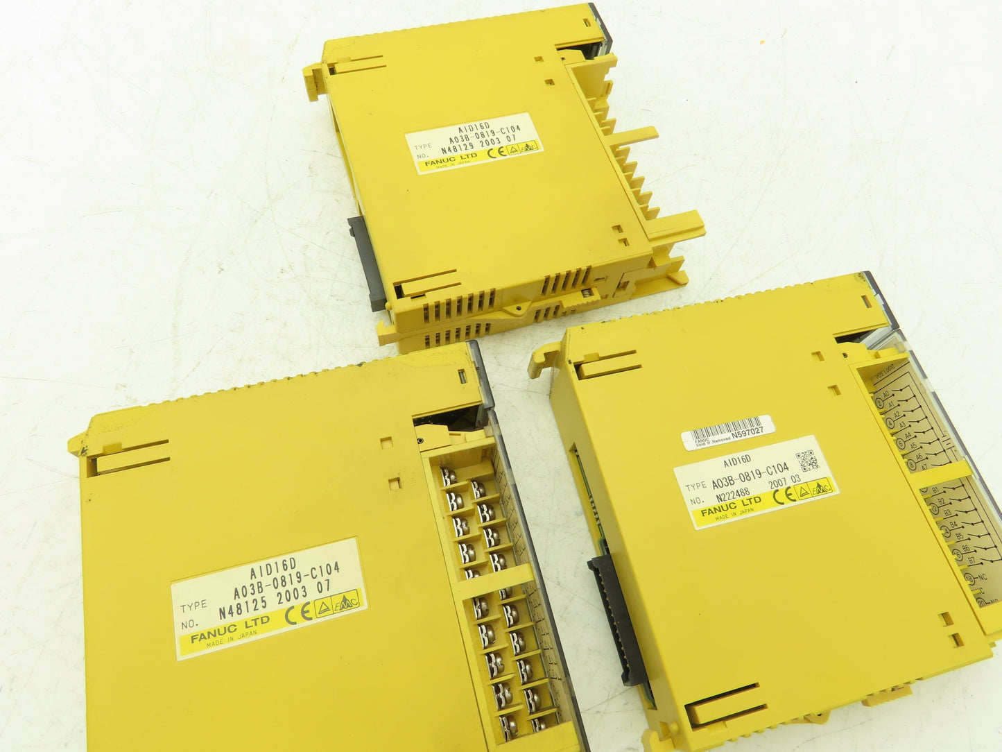 Fanuc A03B-0819-C104 16-Point 24VDC POS Logic Digital Input Module Lot of 3