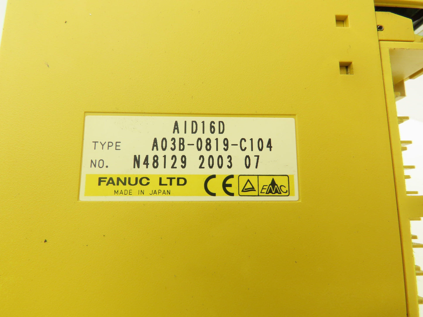 Fanuc A03B-0819-C104 16-Point 24VDC POS Logic Digital Input Module Lot of 3
