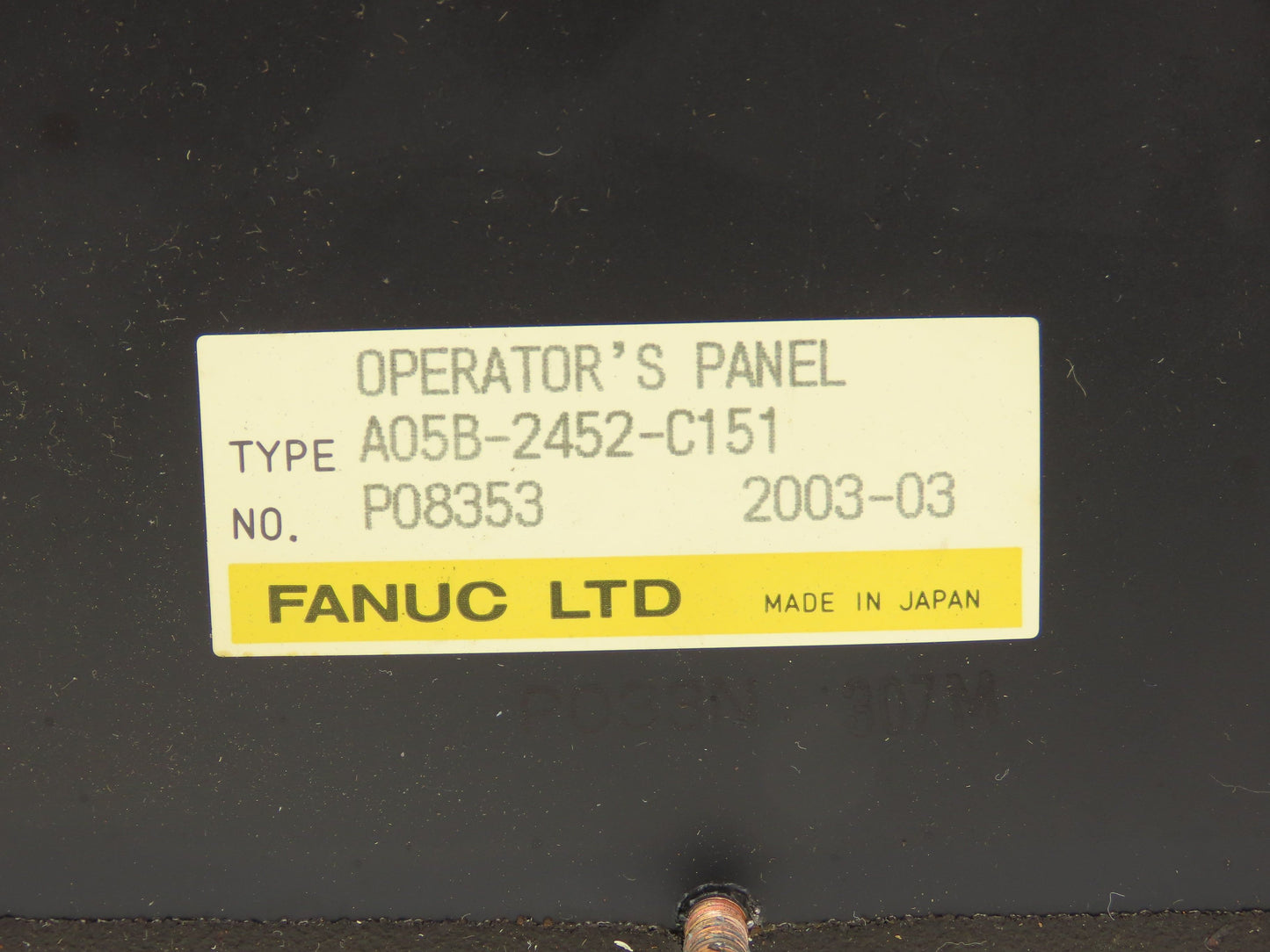 Fanuc A05B-2452-C151 Operator Panel HMI PCMCIA Slot Serial Port E-Stop With Key