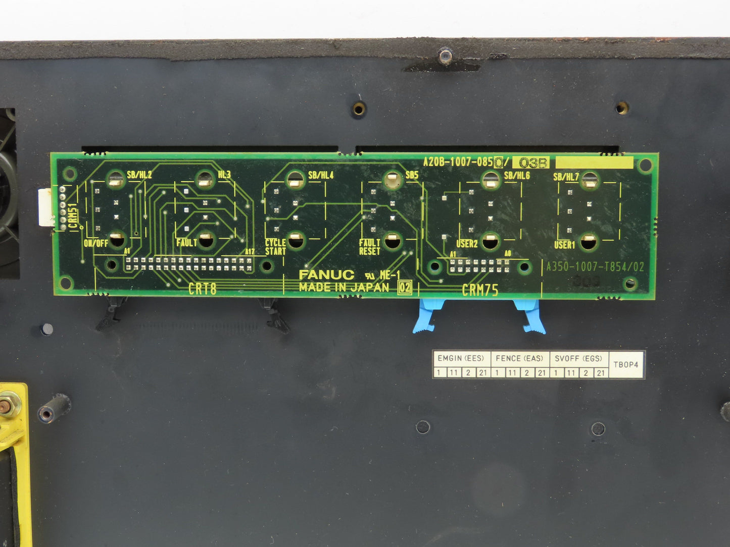 Fanuc A05B-2452-C151 Operator Panel HMI PCMCIA Slot Serial Port E-Stop With Key
