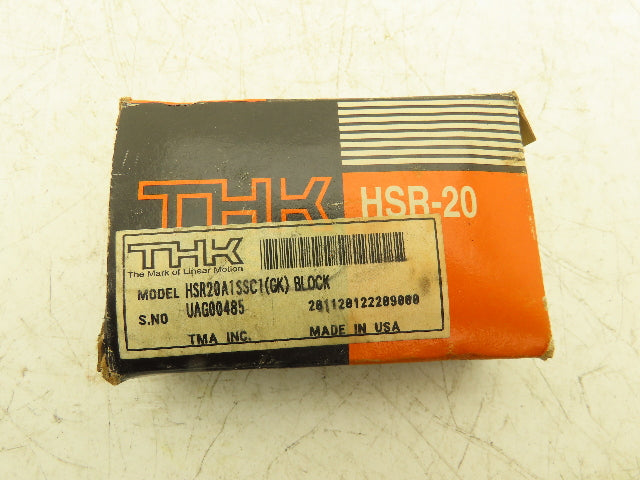 THK HSR20A1SSC1(GK) Linear Pillow Block Bearing 30x63x74mm Rail 6x9.5x8.5mm
