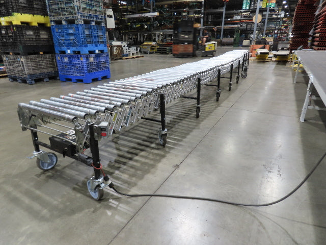 Best Flex 30"x 36' Expandable 1.9" Power Roller Conveyor 120V Variable Speed
