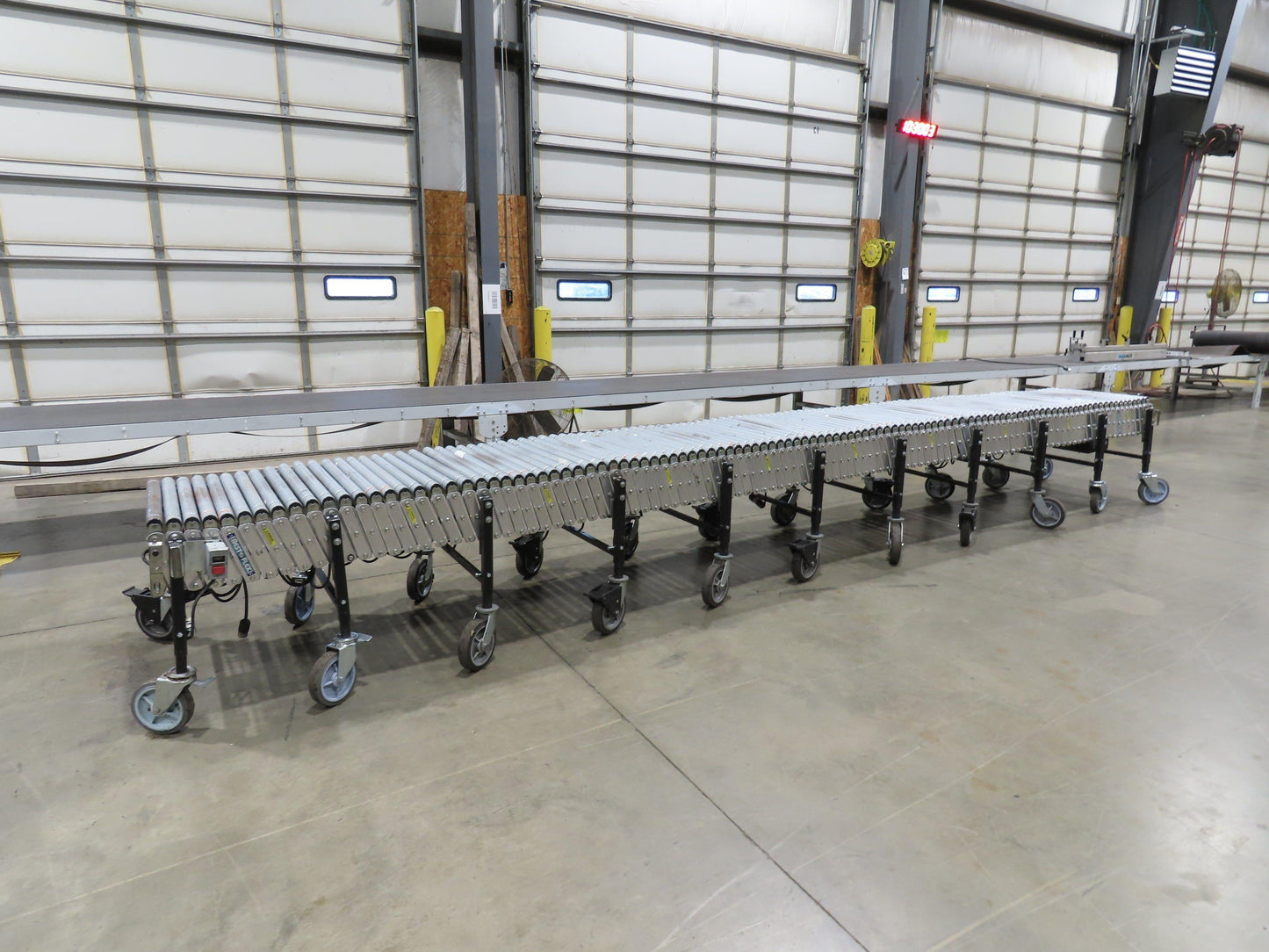 Best Flex 30"x 36' Expandable 1.9" Power Roller Conveyor 120V Variable Speed