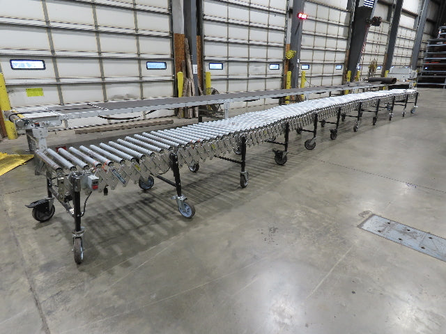 Best Flex 30"x 36' Expandable 1.9" Power Roller Conveyor 120V Variable Speed