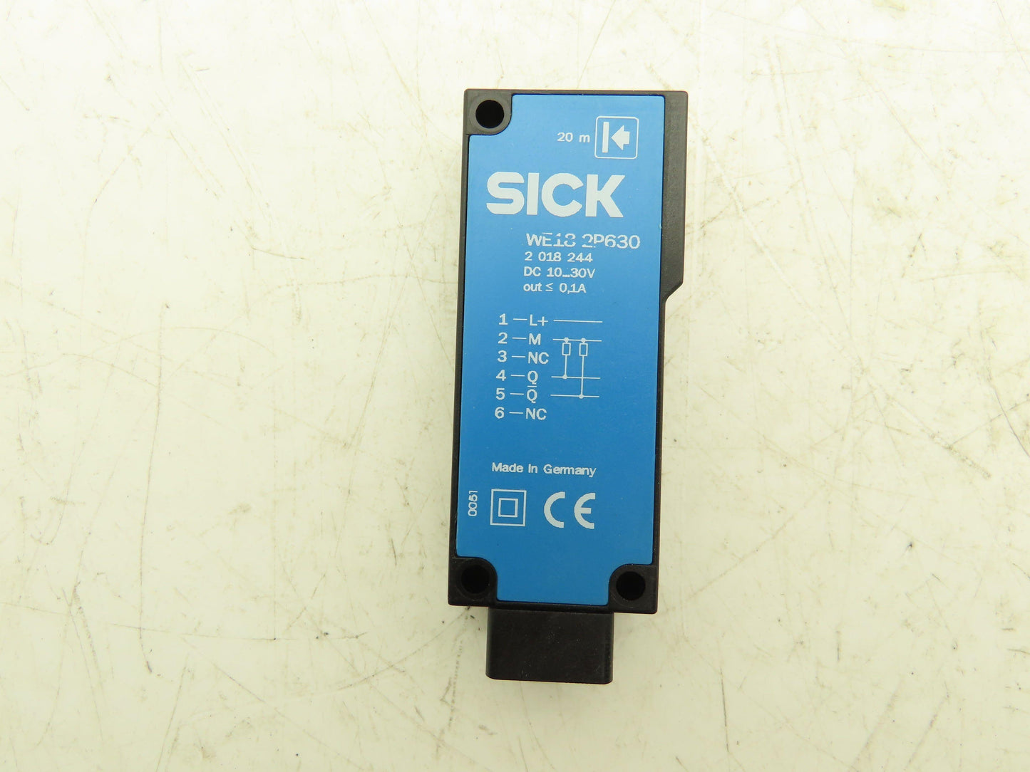 Sick 2018244 WE18 2P630 Light Barrier Receiver 10-30VDC 20m