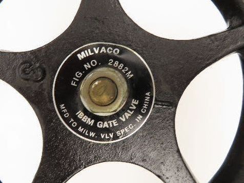 Milwaukee Valve 2882-M 3" Gate Valve 200psi WOG Non-Rising Stem 8" Wheel