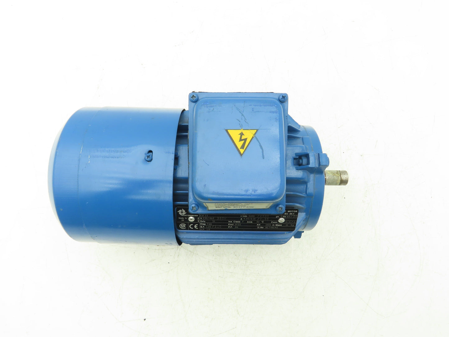 Electrodrives BM80S2T/2 Alpak II Brake Motor 1.1kw 3400rpm 230/460V 3PH IEC 80MA