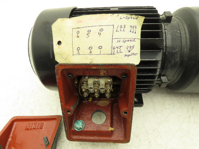 Siebec 2-1/4" Plastic Centrifugal Chemical Pump 2-Speed 1700/3440 RPM 400V 3PH