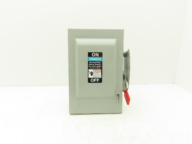 Siemens GNF322 Safety Switch Disconnect Non Fusible 60A 240VAC 250VDC HP Rated