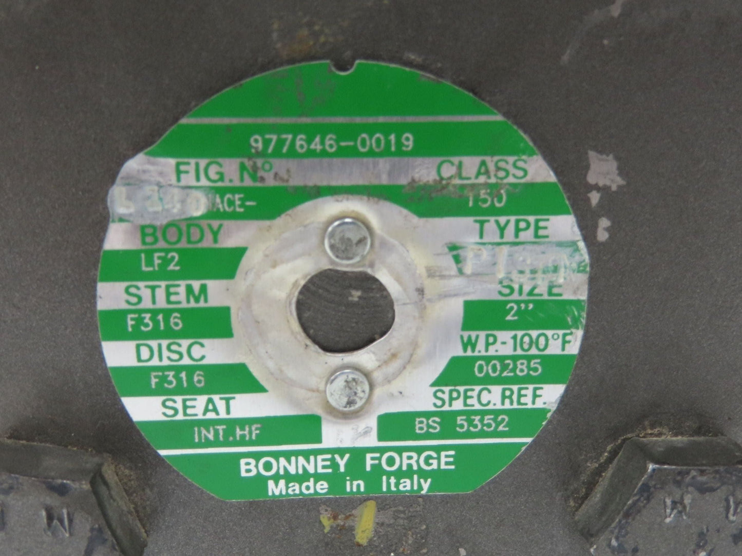 Bonney Forge 977646-0019 Piston Check Valve 2" ANSI Flange Class 150